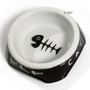 Cat Bowl Black & White