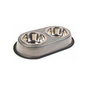 Double Pet Bowl, Stainless Steel