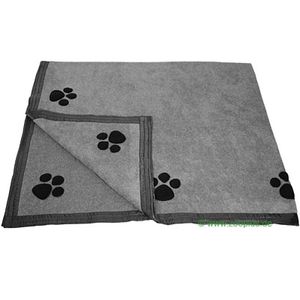 Pawprint Dog Blanket, grey/black